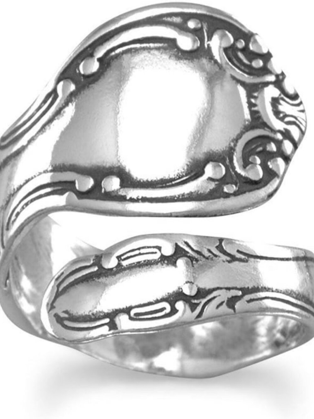 Adjustable 925 Sterling Silver Spoon Ring for Women - Unique Handmade Jewelry